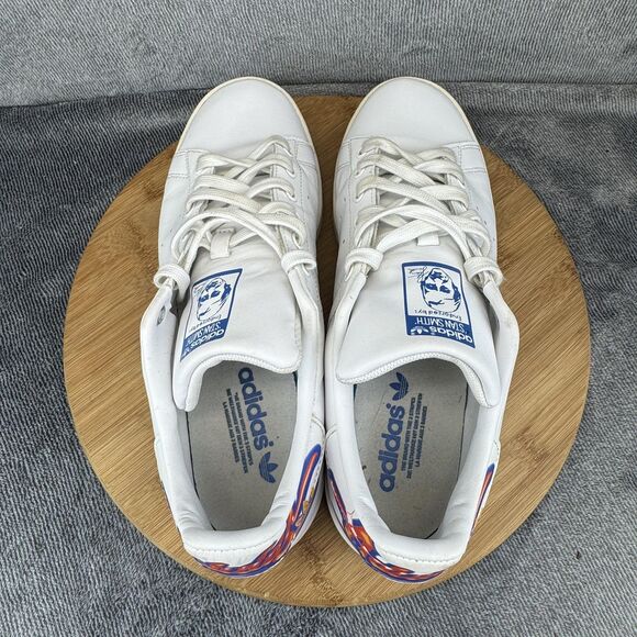 Adidas Stan Smith Shoes Mens Size 11 White Leather Graffiti Heel Tennis FV7869 - Picture 6 of 10